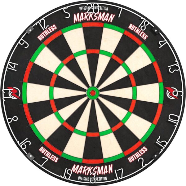 Ruthless Marksman Dart Board | Professional Level Ultra Thin Wire Sisal Dartboard for Steel Tip Darts (DB072)