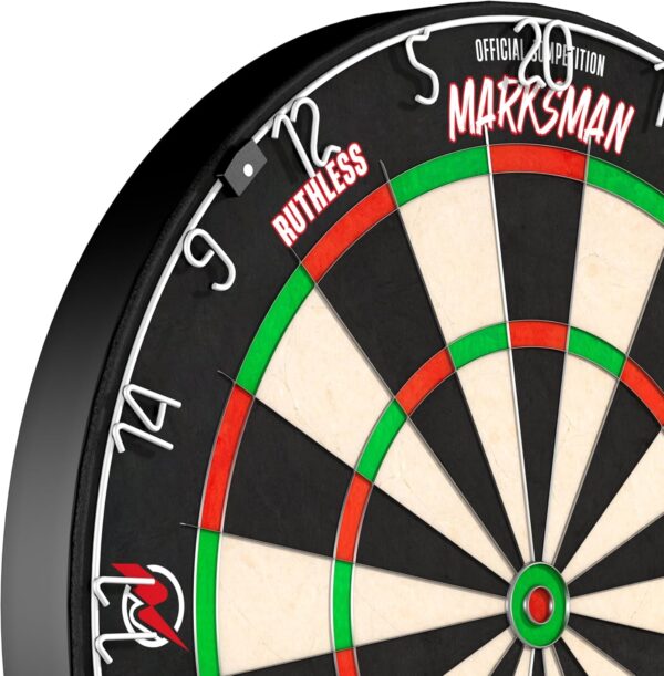 Ruthless Marksman Dart Board | Professional Level Ultra Thin Wire Sisal Dartboard for Steel Tip Darts (DB072) - Image 3