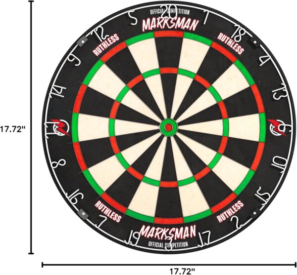 Ruthless Marksman Dart Board | Professional Level Ultra Thin Wire Sisal Dartboard for Steel Tip Darts (DB072) - Image 5