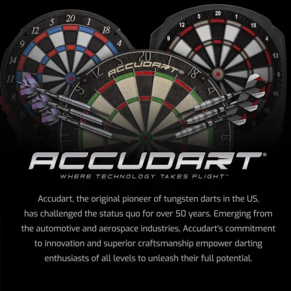 Accudart Edge Bristle Dartboard - Razor Thin Spider Wire Reduces Bounce Outs - Premium Brazilian Sisal - Advanced Metal Number Ring - Increased Playing Area - Super Thin Bullseye - Image 7