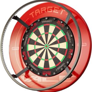 Target Darts Corona Vision Dartboard Lighting System, Black Frame | White LED Dart Board Surround Ring Light with Magnetic Feet | Shadow Eliminating Dartboard Light | Professional Darts Accessories